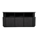 Dressoir Oslo 203 cm – eiken & eikenfineer zwart