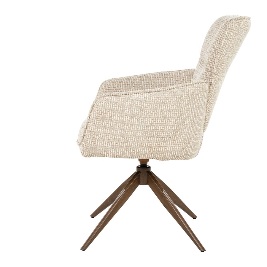 Stoel Jill – stof, foam & staal taupe Sensu