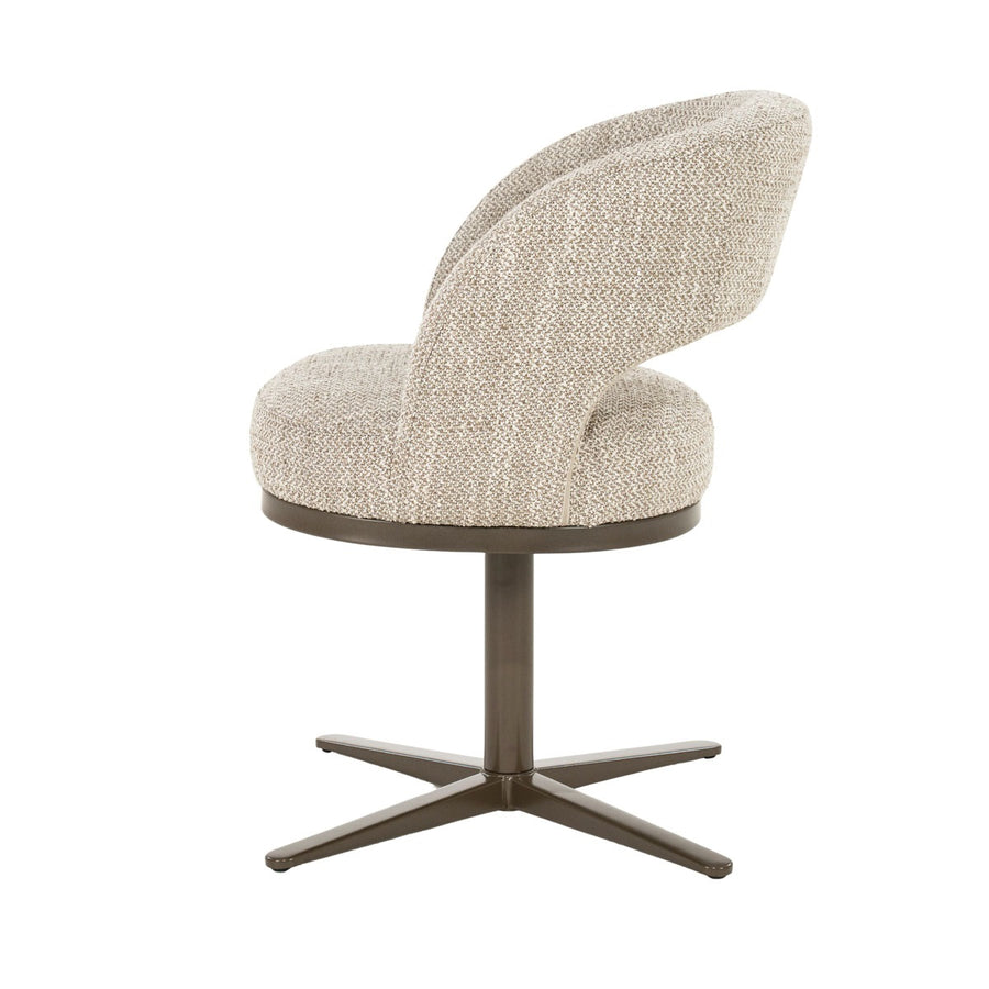Stoel Gigi – stof & metaal taupe Tofa