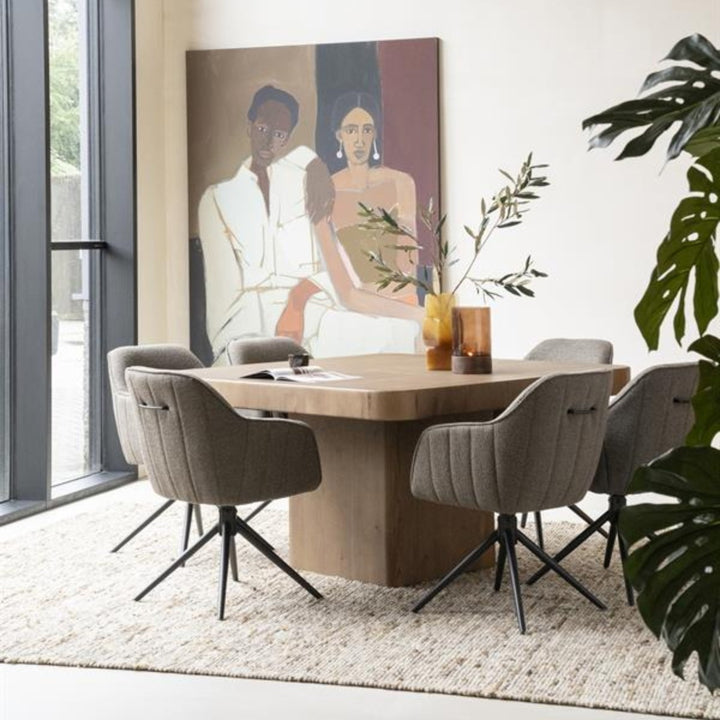 Eettafel Harmonie – eikenhout & eikenfineer bruin