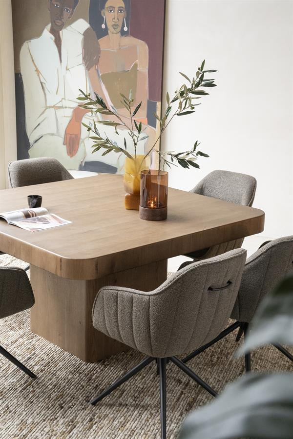 Eettafel Harmonie – eikenhout & eikenfineer bruin