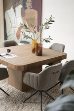 Eettafel Harmonie – eikenhout & eikenfineer bruin