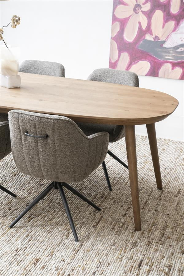 Eettafel Elijah – eikenhout & eikenfineer bruin 300x100cm