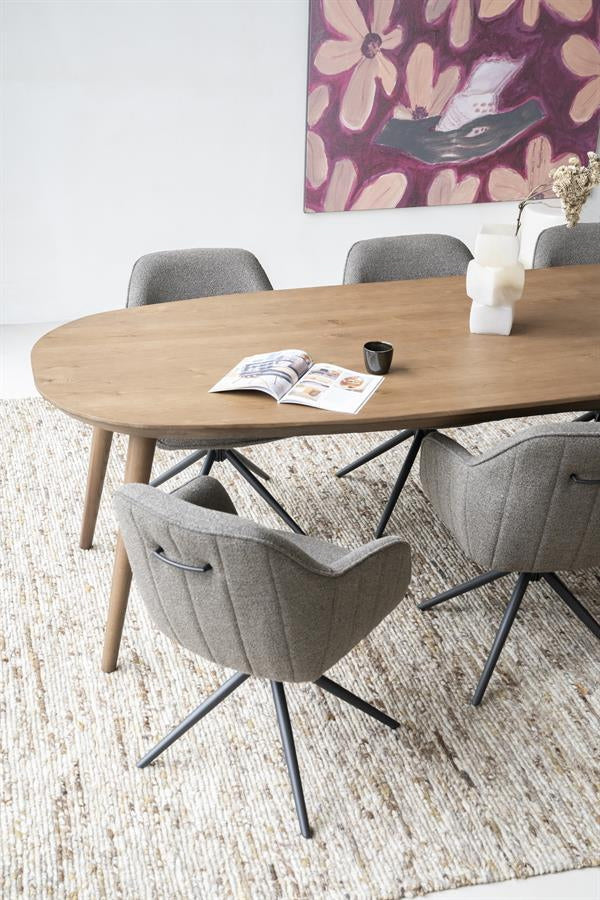 Eettafel Elijah – eikenhout & eikenfineer bruin 300x100cm