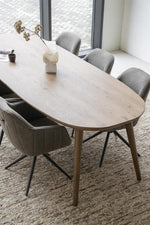 Eettafel Elijah – eikenhout & eikenfineer bruin 300x100cm