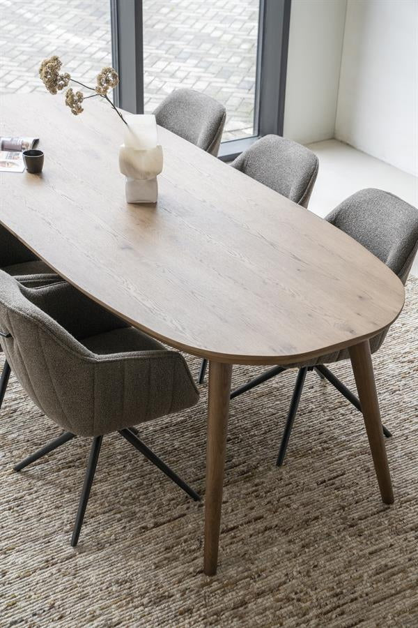 Eettafel Elijah – eikenhout & eikenfineer bruin 300x100cm