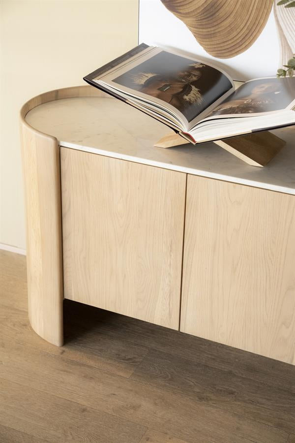 Dressoir Don – eikenhout & marmer naturel