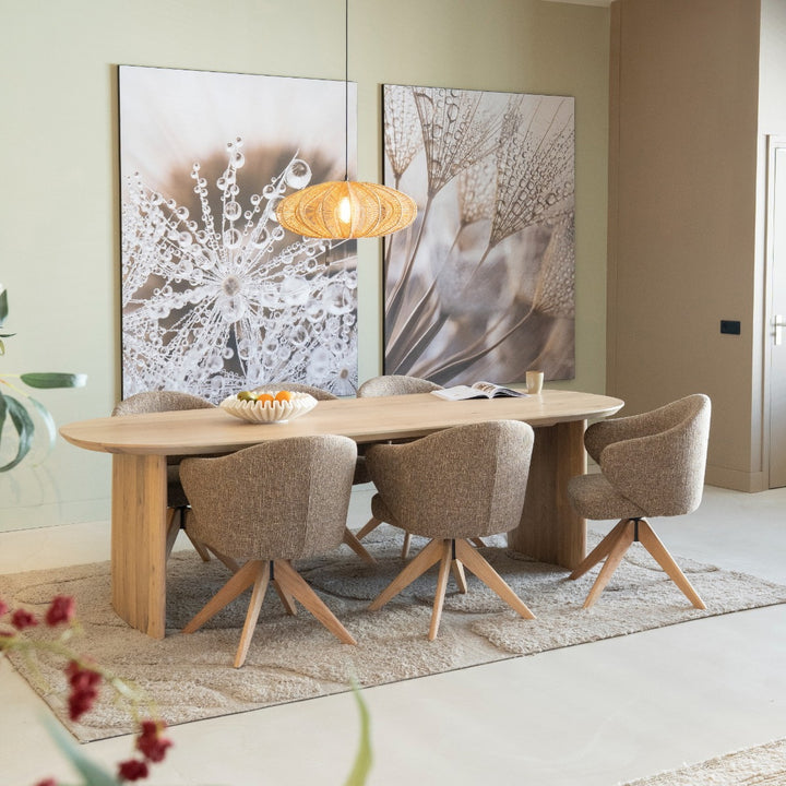 Eettafel Dex – eikenhout & eikenfineer naturel 300x110cm