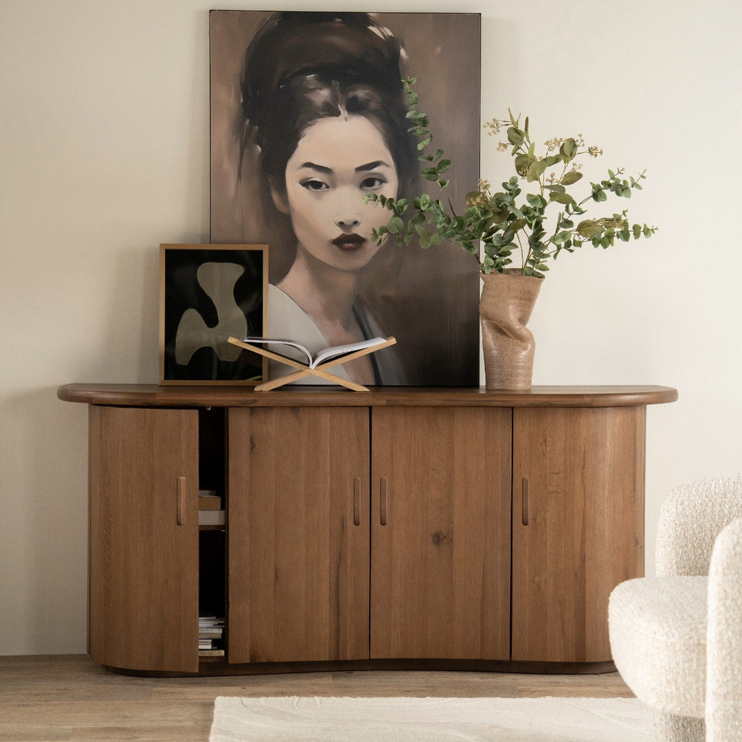 Dressoir Josh – eikenhout & eikenfineer bruin