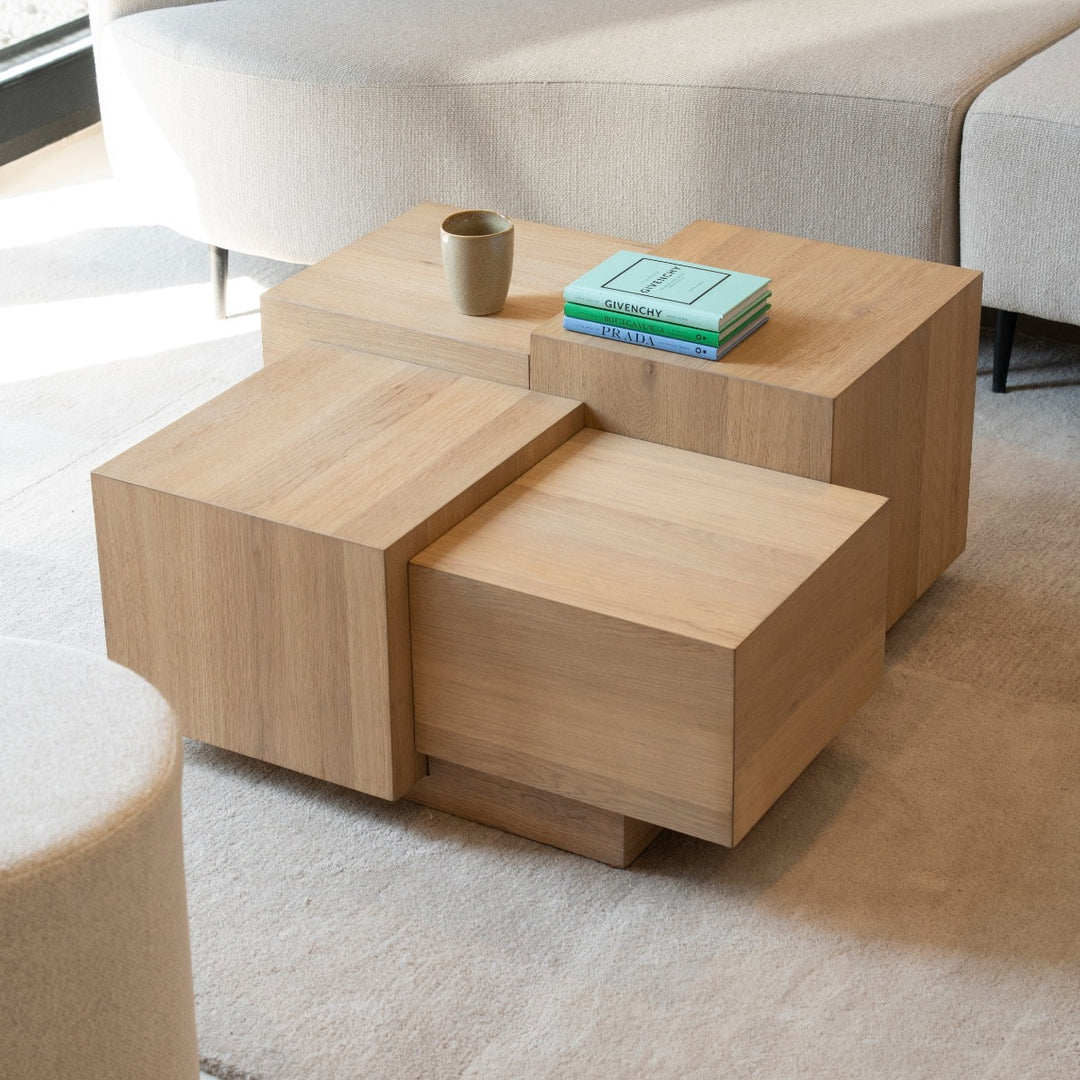 Salontafel Quinten vierkant – eikenfineer naturel