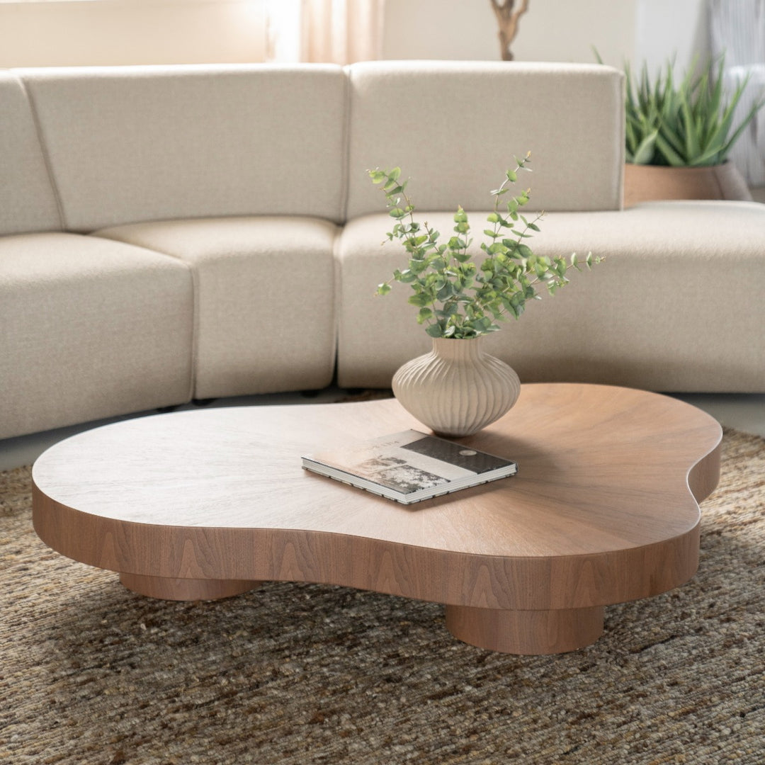 Salontafel Bobbie – walnoot fineer lichtbruin