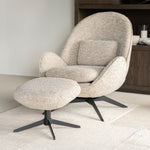 Fauteuil Ryan – stof & metaal beige zora