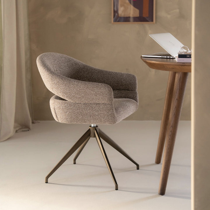 Stoel Hailey – stof taupe eira