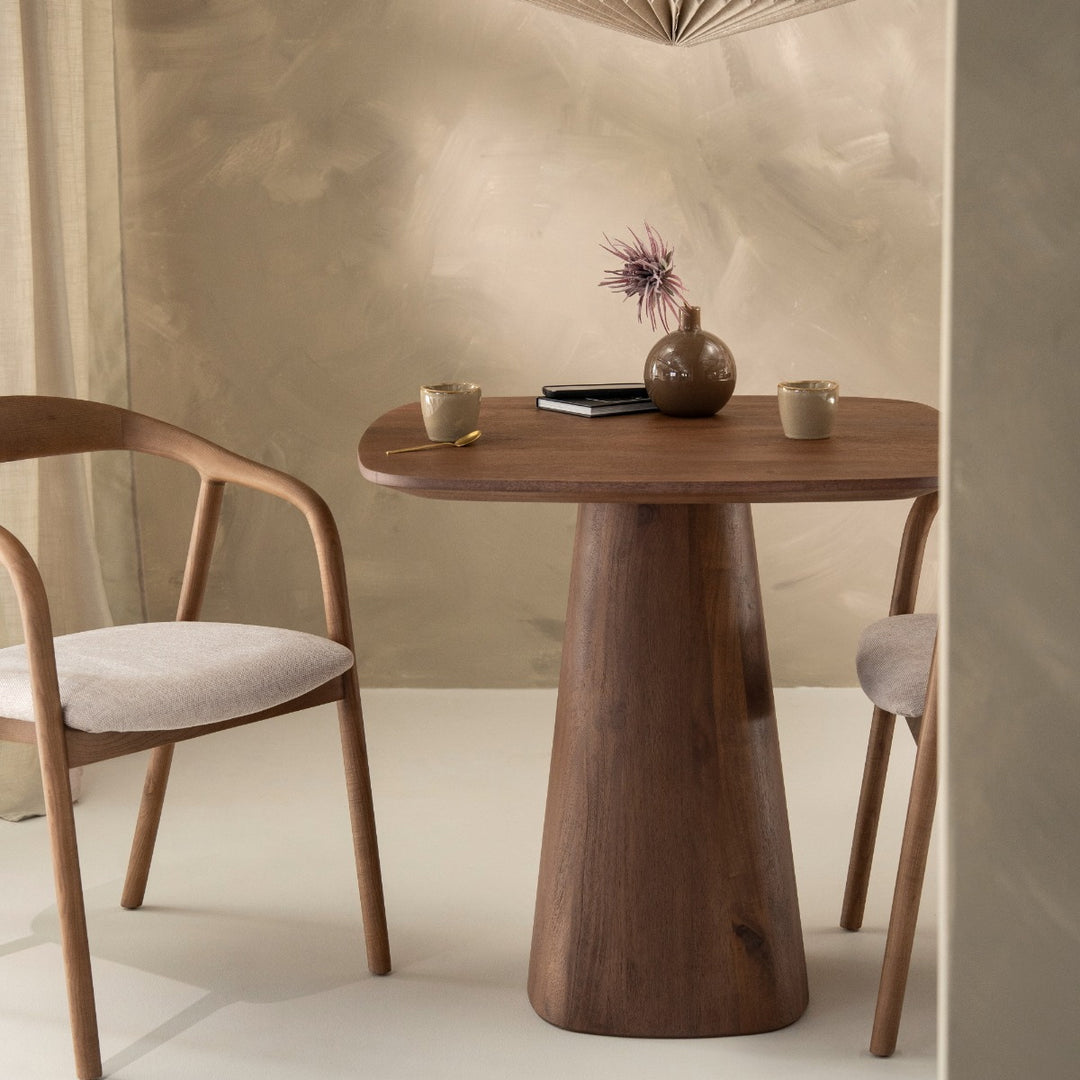 Eettafel Aron vierkant – mangohout lichtbruin 80x80cm