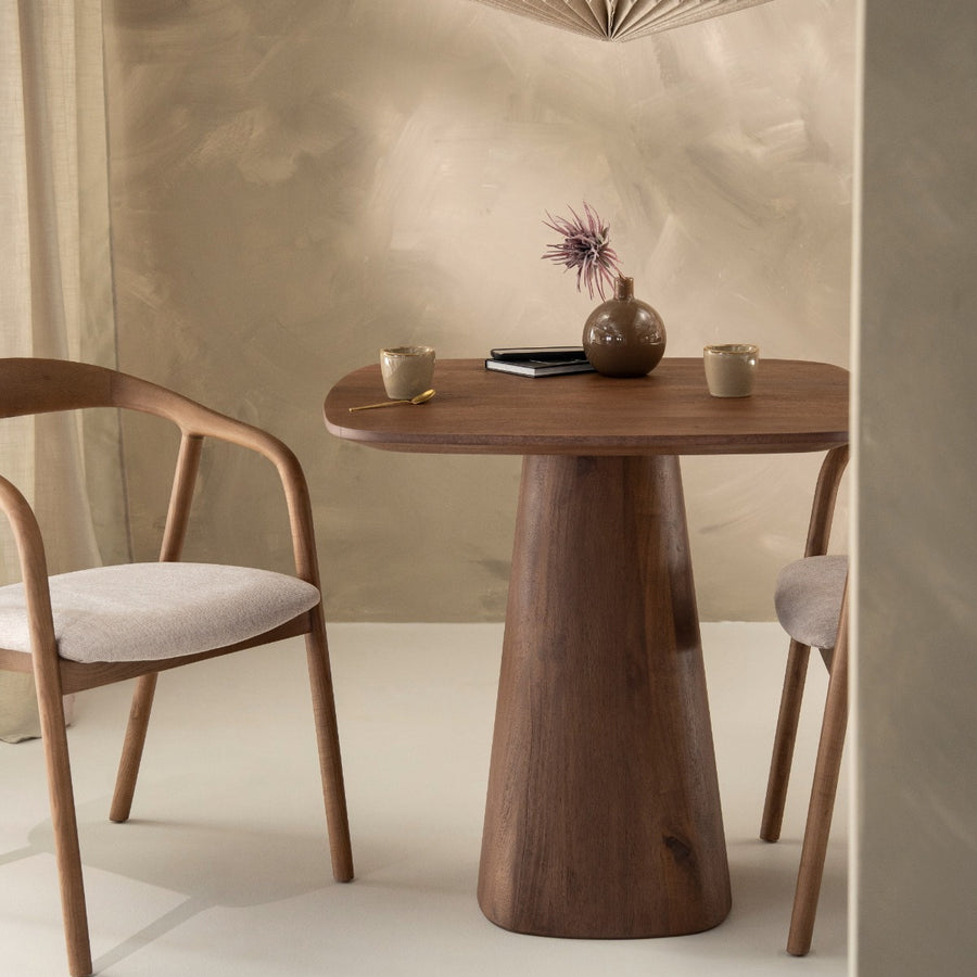Eettafel Aron vierkant – mangohout lichtbruin 80x80cm