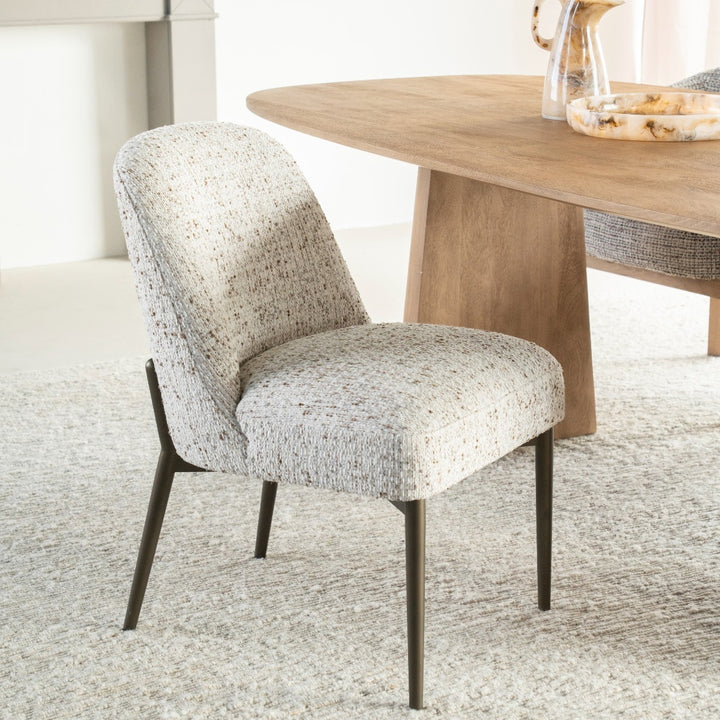 Stoel Tobias – stof & ijzer beige vive