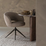 Stoel Alissa – stof & metaal taupe oro