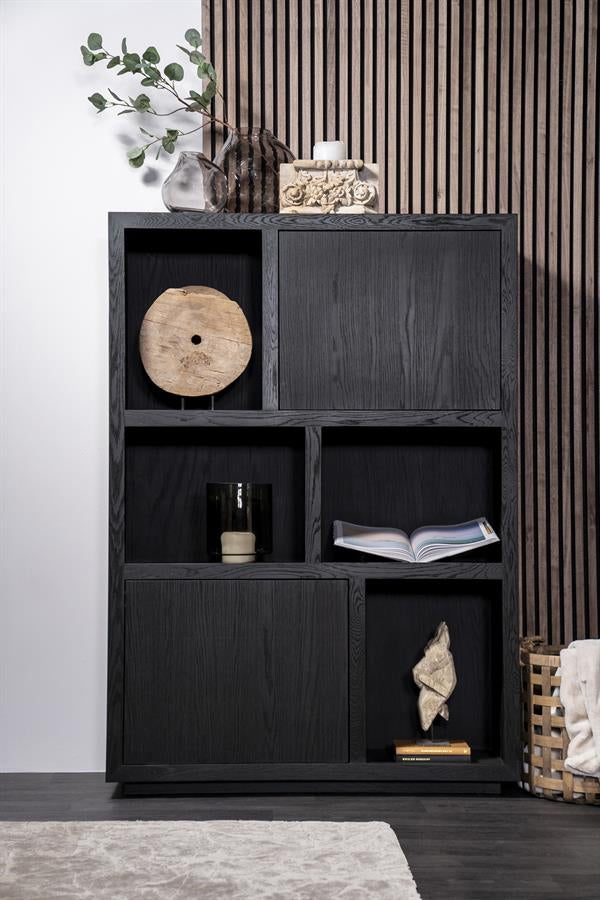 Kabinet Helsinki – eiken & eikenfineer zwart 120x170cm