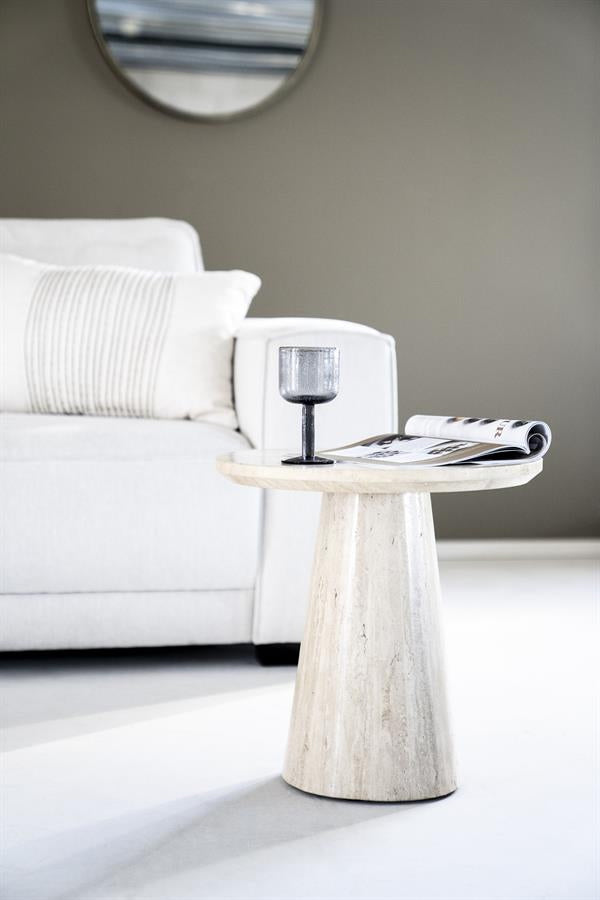 Bijzettafel Aime – travertin beige