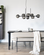 Eetkamerbank Luka – polyester & metaal beige copenhagen