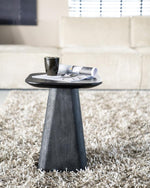 Bijzettafel Aron – mangohout zwart 40x40cm