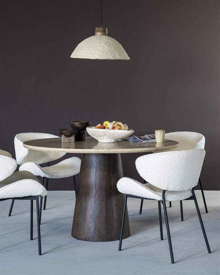 Eettafel Aikin – travertin beige