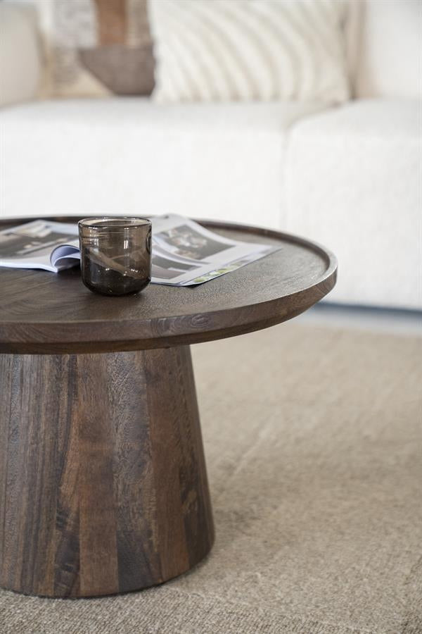 Salontafel Ron – mangohout bruin 66x39cm
