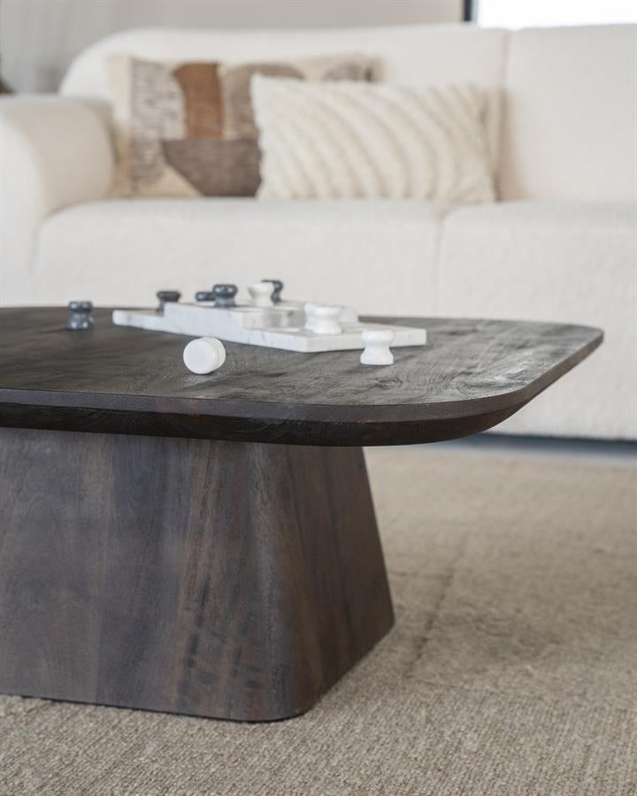 Salontafel Aron vierkant – mangohout bruin 80x80cm