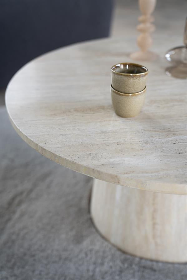 Salontafel Aime – travertin beige 70x38cm