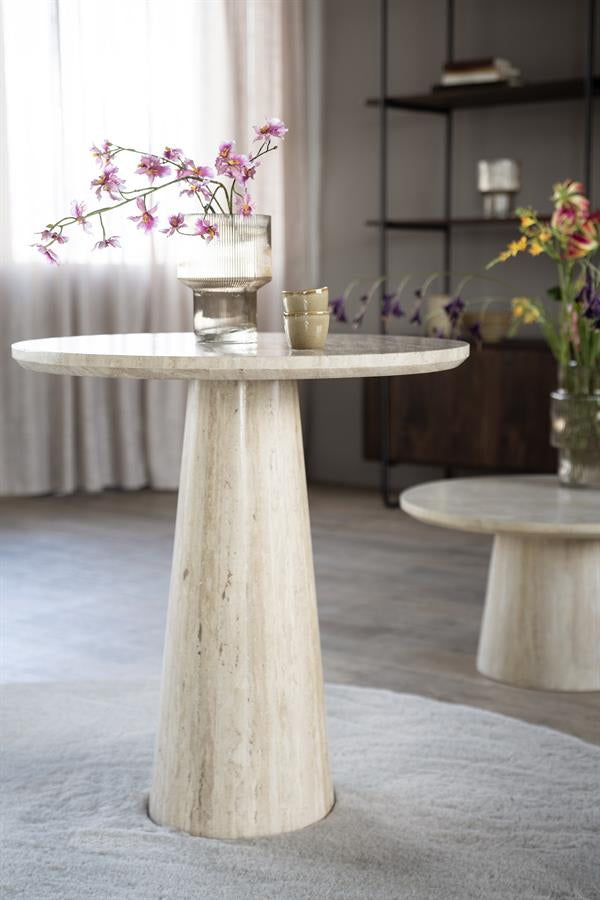 Tafel Aime – travertin beige 70x75cm