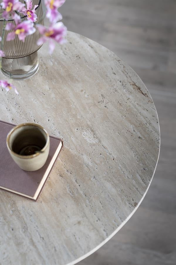 Tafel Aime – travertin beige 70x75cm