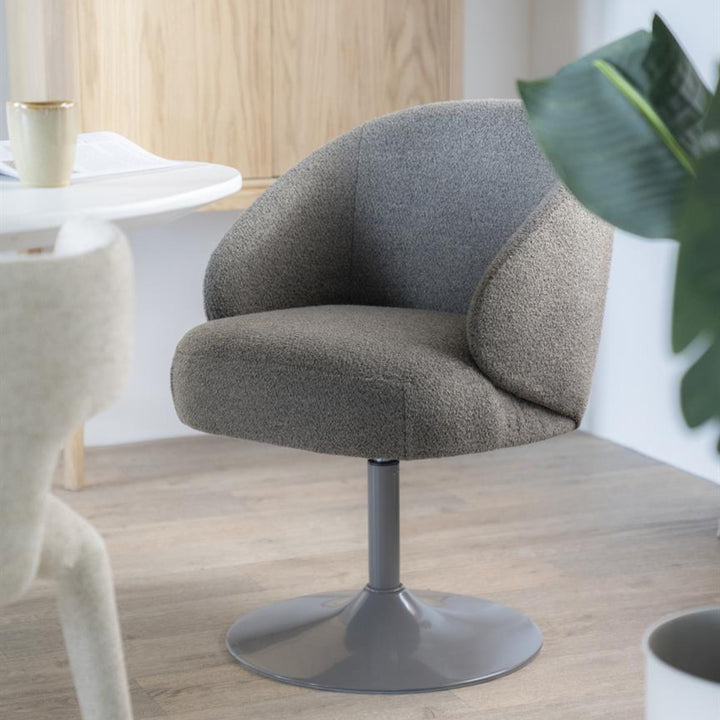 Stoel Ruben – stof & metaal bruin bogda