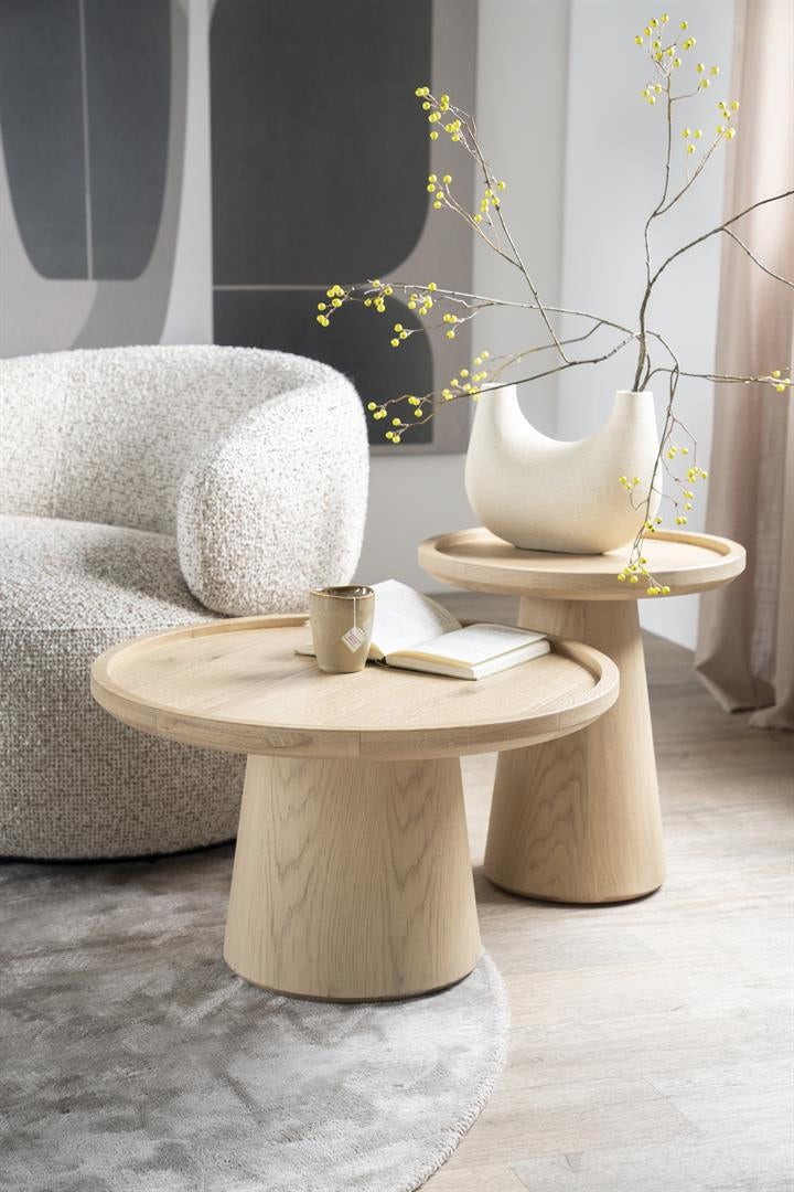Salontafel Leia – eikenfineer naturel 66x66x39cm