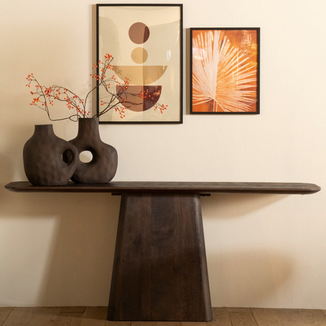 Sidetable Aron – mangohout bruin 180x40cm