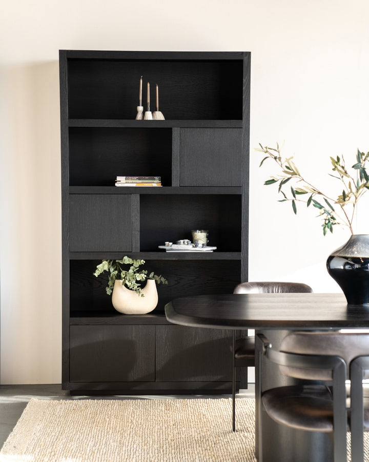Kabinet Helsinki – eiken & eikenfineer zwart 120x220cm