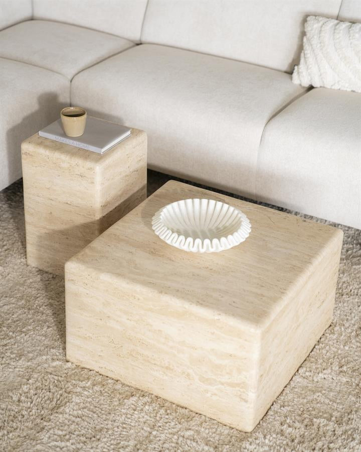 Salontafel Donta – travertin bruin