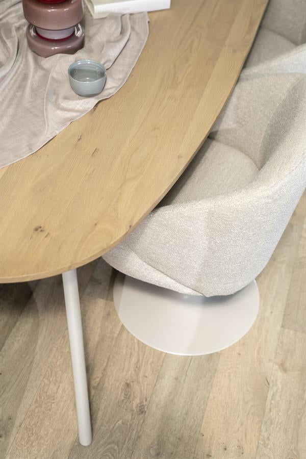 Eettafel Dion – eikenhout & metaal naturel 220x110cm