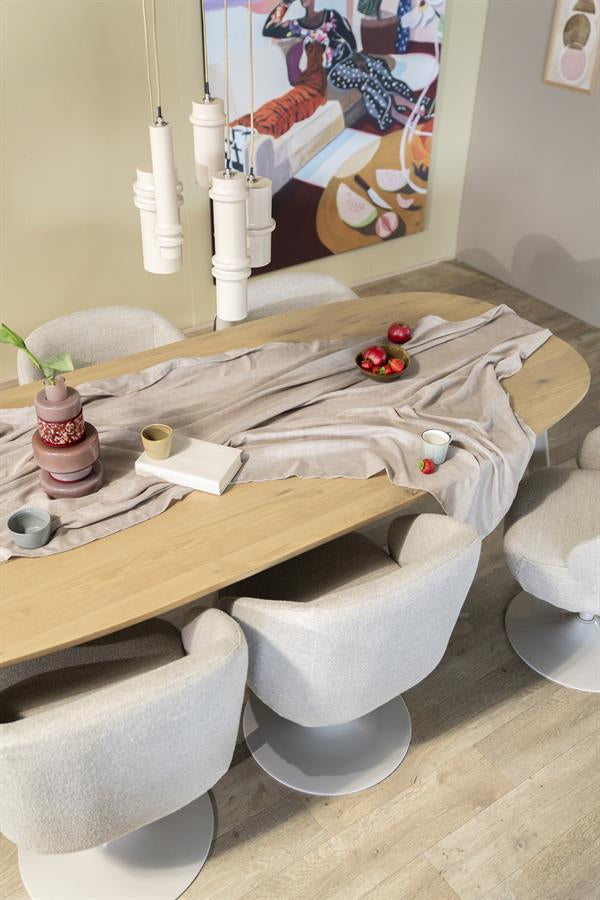 Eettafel Dion – eikenhout & metaal naturel 260x110cm