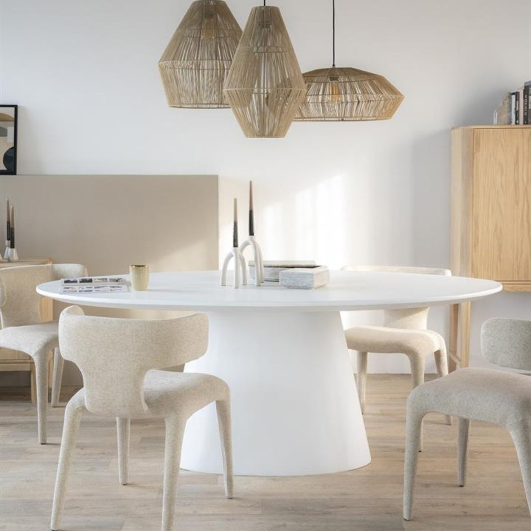 Ovaal Eettafel Elin – magnesium oxide & glasvezel wit 250cm