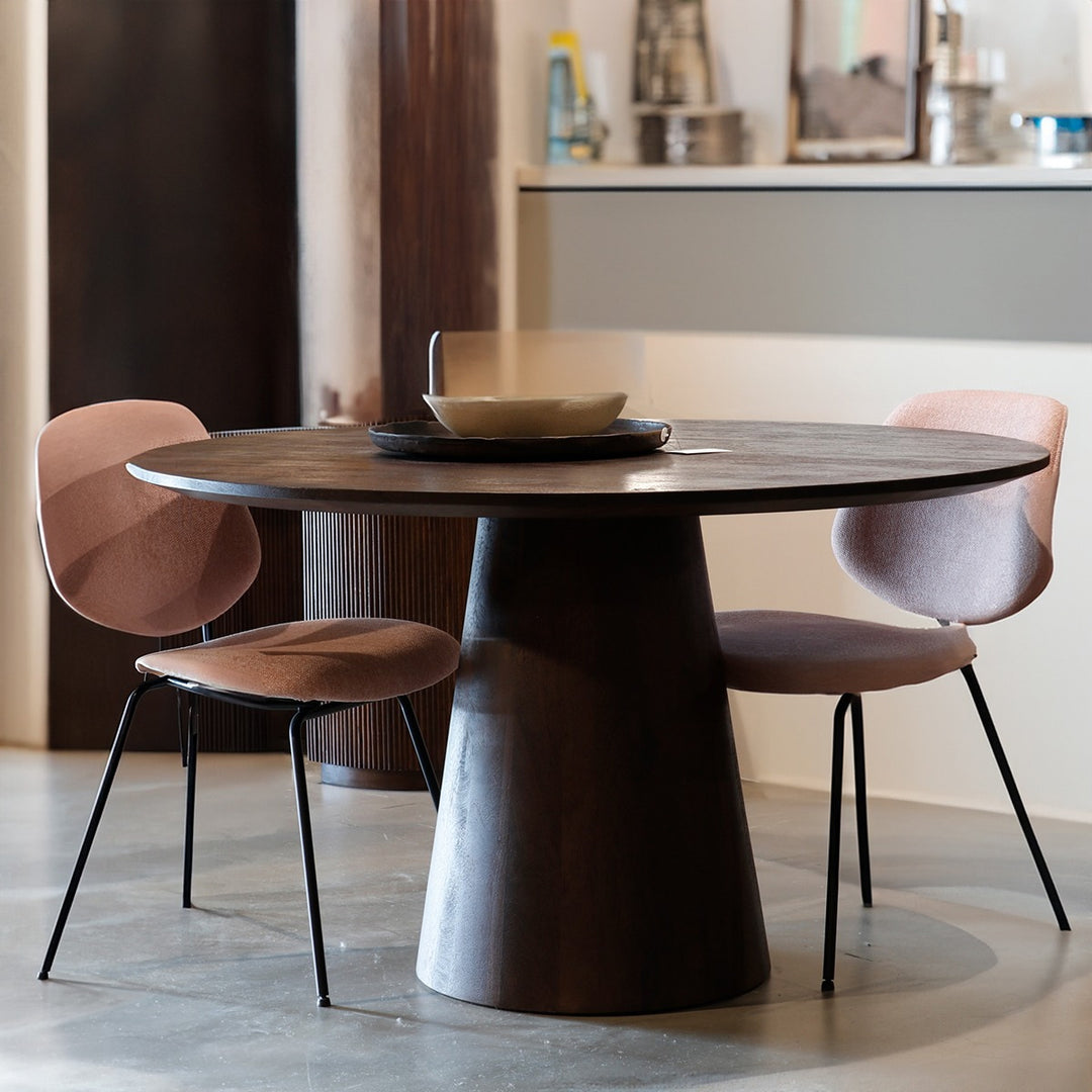 Rond Eettafel Aron – mangohout bruin 130cm