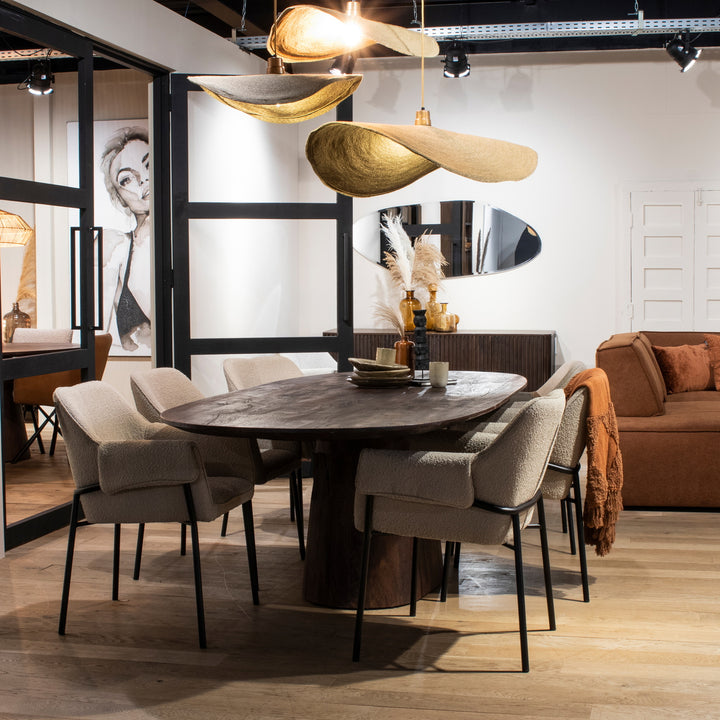 Ovaal Eettafel Aron – mangohout bruin 300x110cm