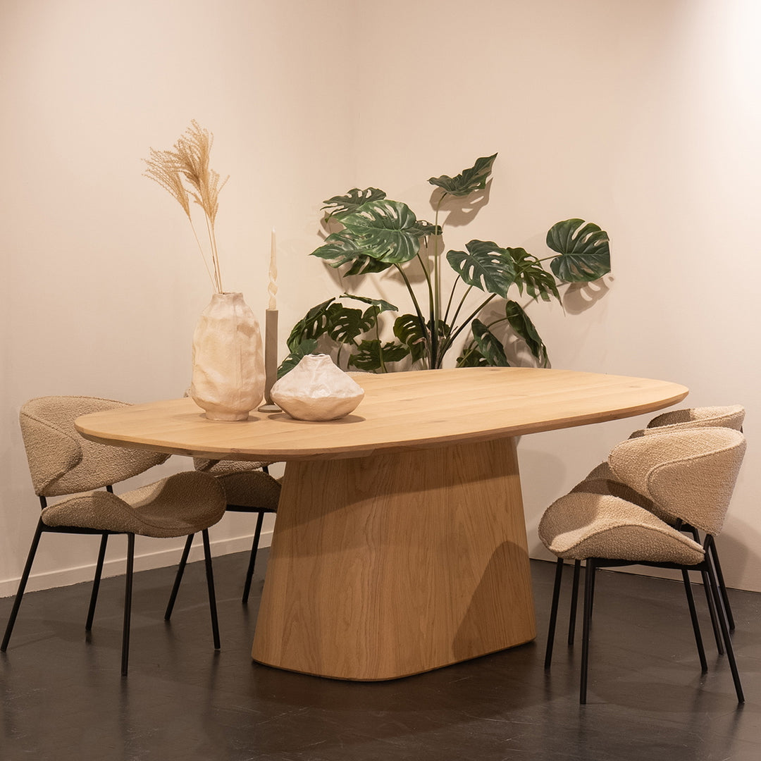 Eettafel Nola – eikenfineer naturel 200x110cm