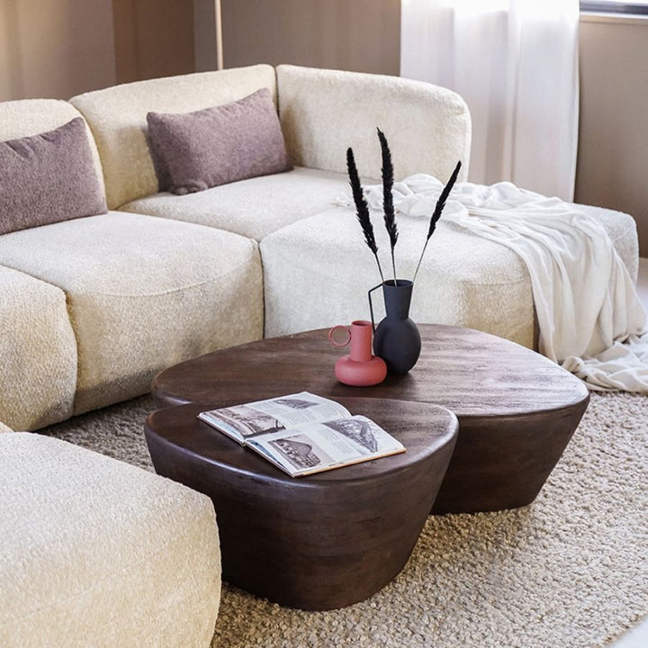 Salontafel Mila – mangohout bruin 70x53x35cm