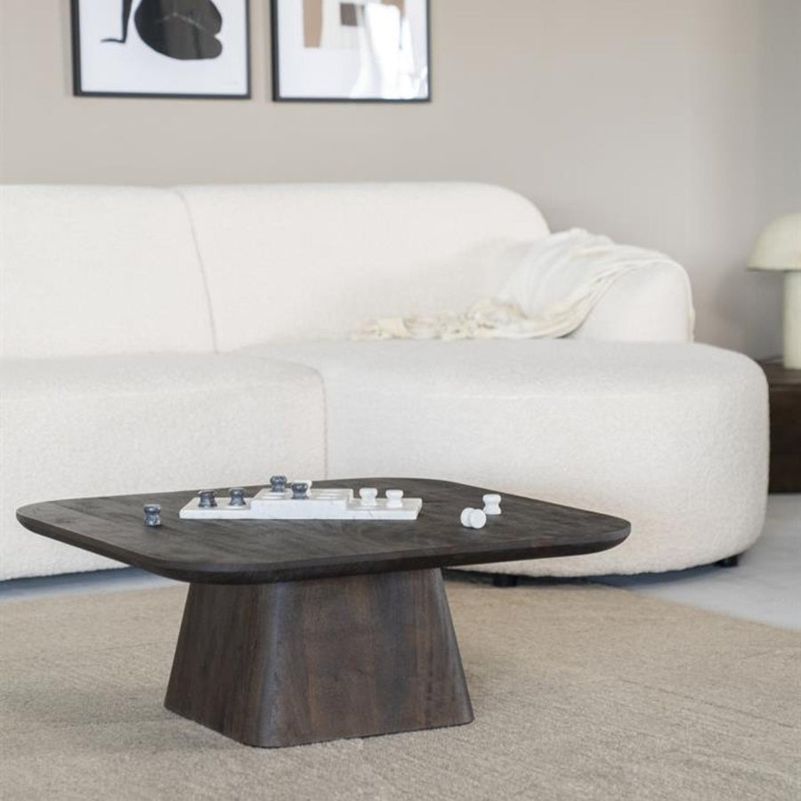 Salontafel Aron vierkant – mangohout bruin 80x80cm