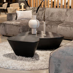 Salontafel Mila – mangohout zwart 70x53x35cm