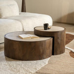 Salontafel set Hazel – mangohout & marmer bruin