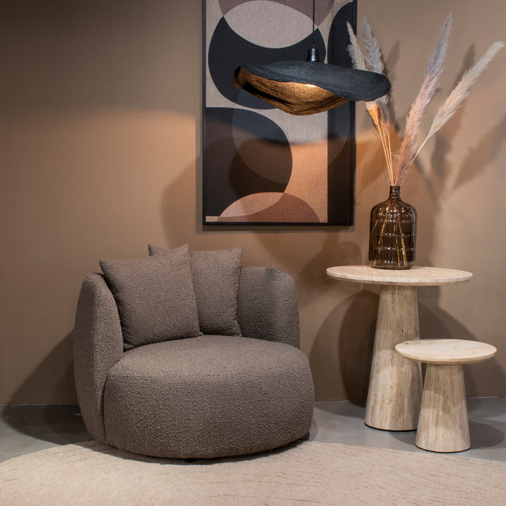 Tafel Aime – travertin beige 70x75cm