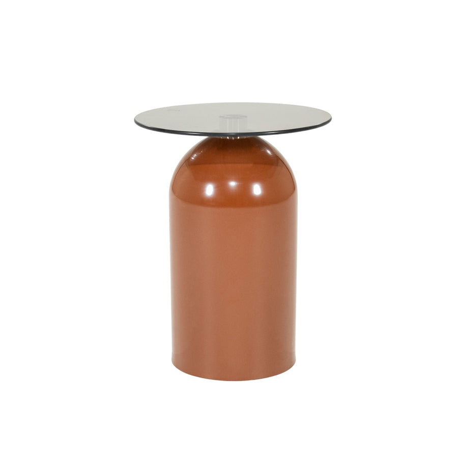Bijzettafel Irona caramel met smoked glas