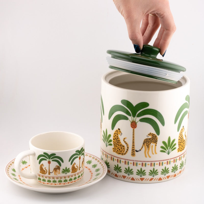 Voorraadpot – Verkrijgbaar in Palm- en Pantermotief