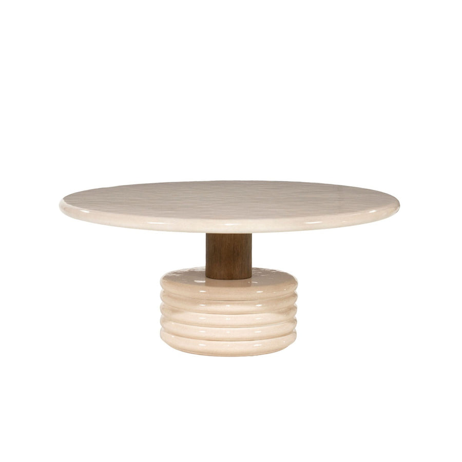Salontafel Kyan – beton, eiken & metaal beige